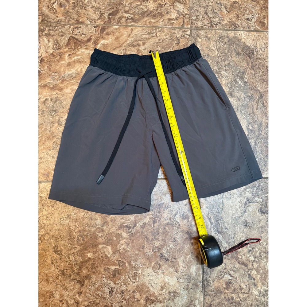 Leg3nd Mens Athletic Shorts Charcoal Grey Black Training Gym Shorts Small